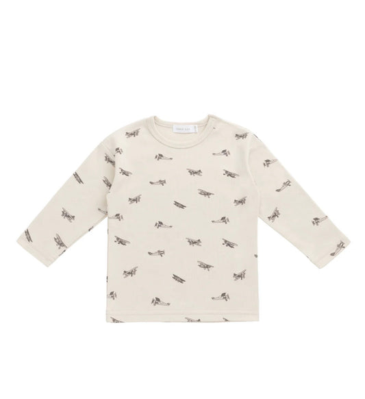 Jamie Kay - Pima Cotton Arnold Long Sleeve Top - Avion Oat