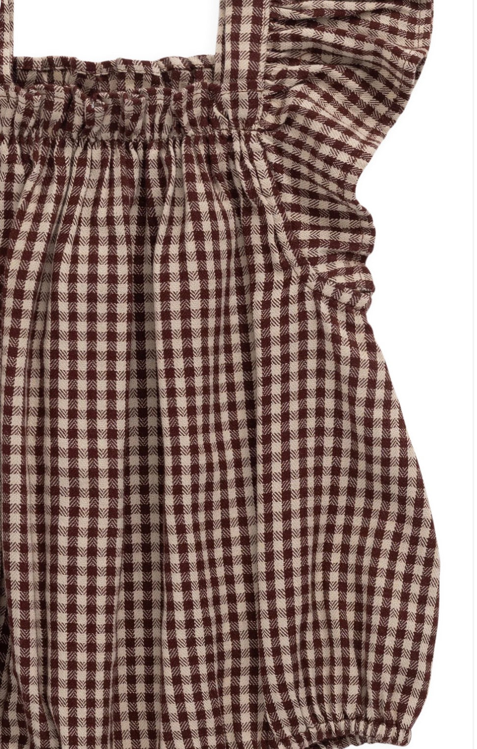 Jamie Kay - Organic Cotton Harriette Playsuit - Cinnamon Gingham