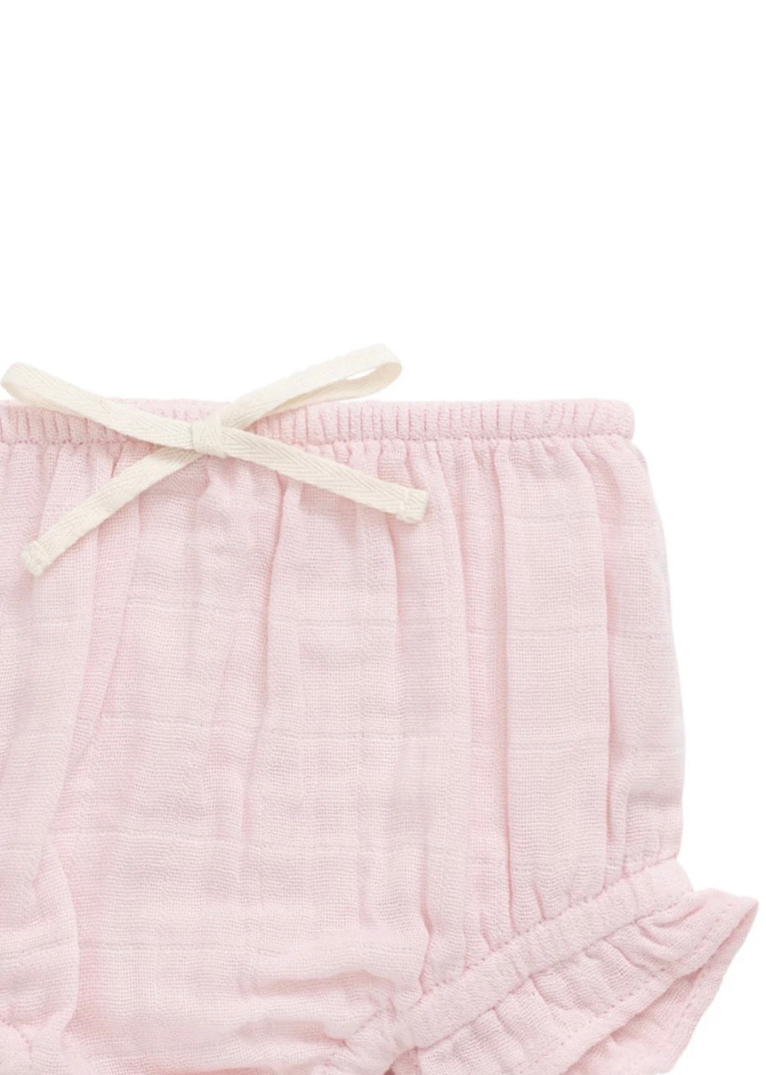 Jamie Kay - Organic Cotton Muslin Frill Bloomer - Poppy