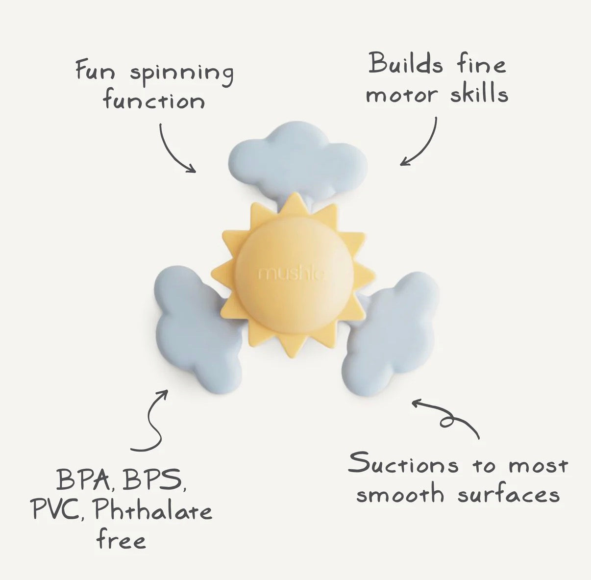 Mushie - Suction Spinner Toy