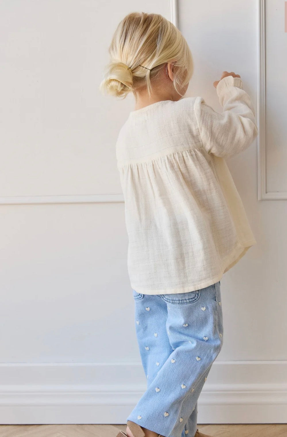 Jamie Kay - Organic Cotton Muslin Eloise Top - Parchment
