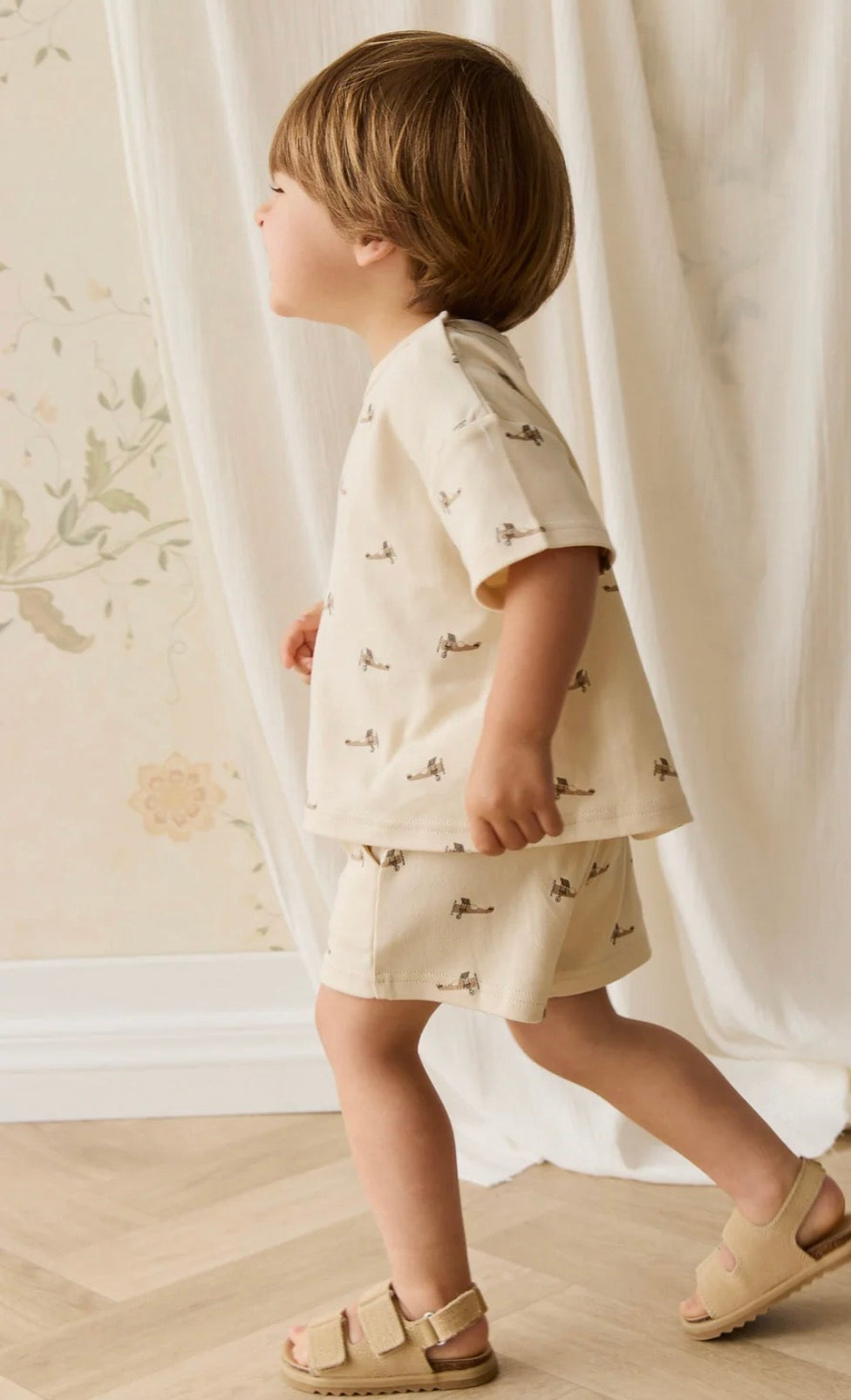 Jamie Kay - Pima Cotton Wesley Short - Fly High Vanilla Cream