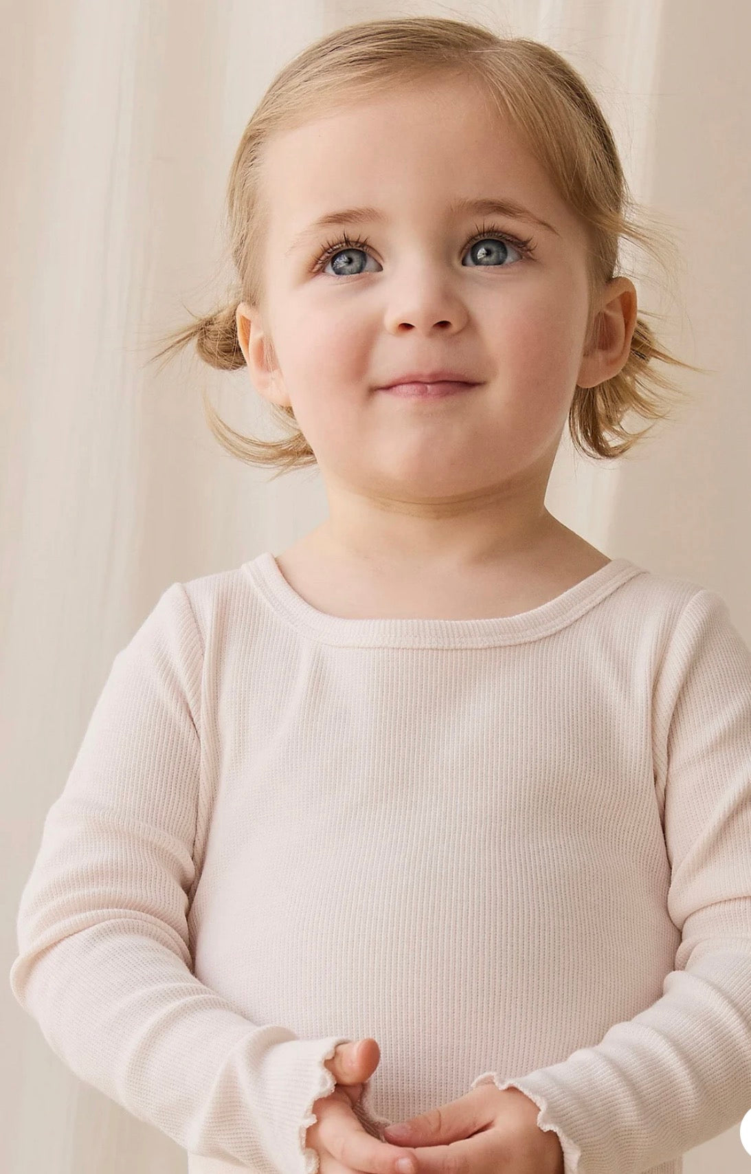 Jamie Kay - Fine Rib Cotton Agathe Top - Blushed Rose