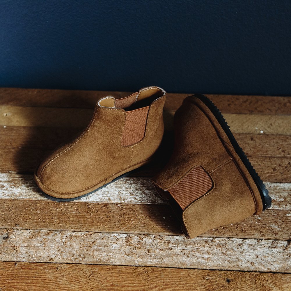 Kids Brown Chelsea Boots – Non-Slip & Easy Wear - online purchase only