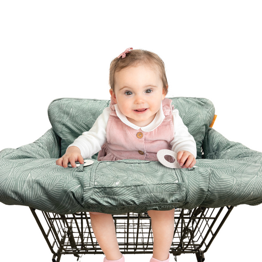 Baby Shopping Cart Cover | Sage Leaves - online purchase only