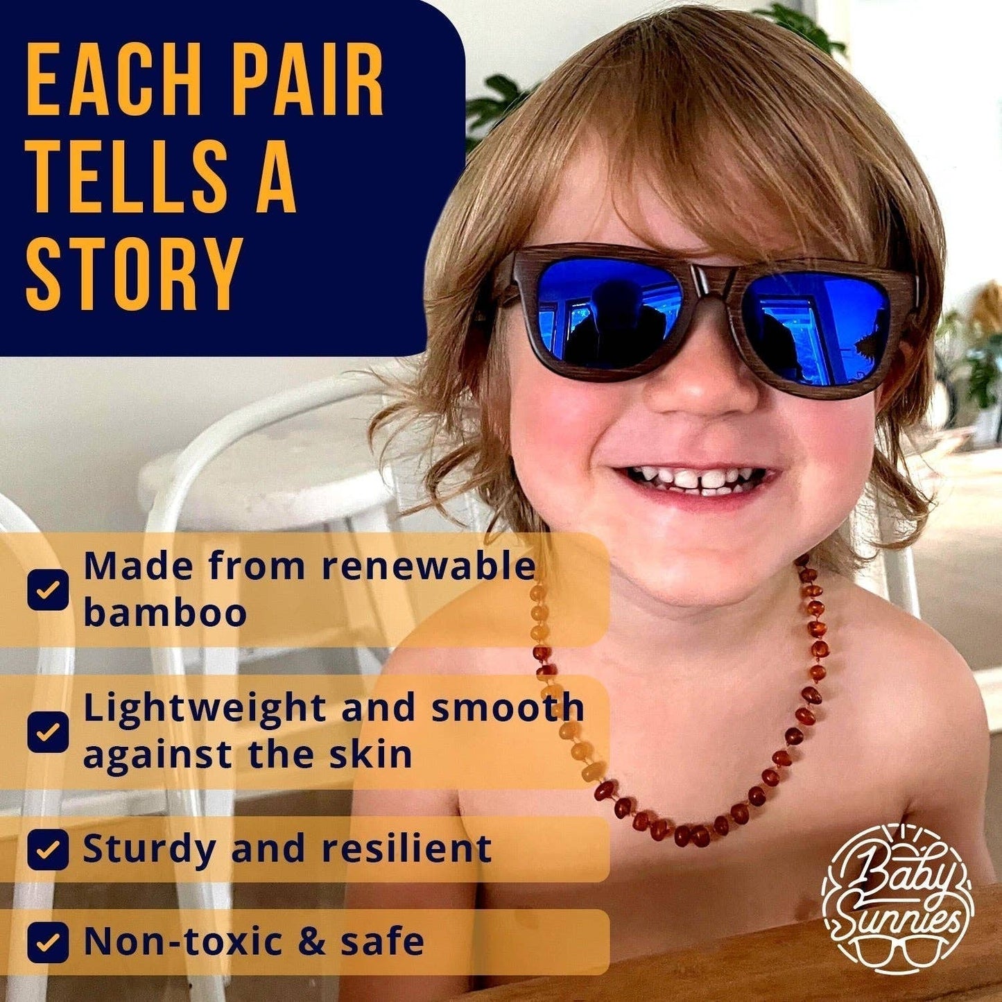 Baby Sunnies - Bamboo Polarized Baby Sunglasses 0-24 months