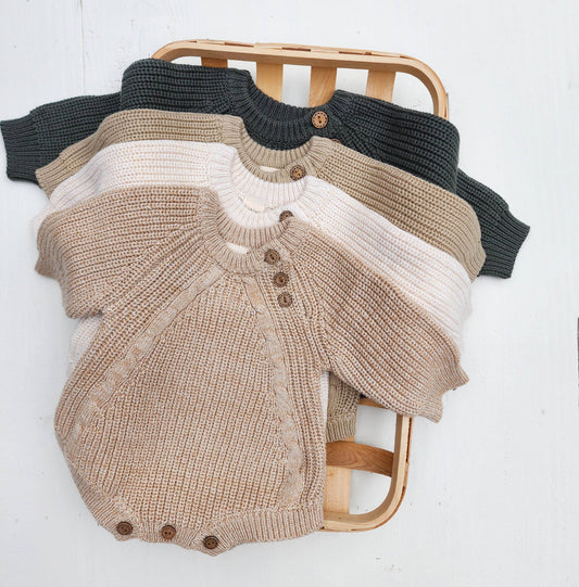 OLIVE & CRADLE - Elliot Knitted Romper
