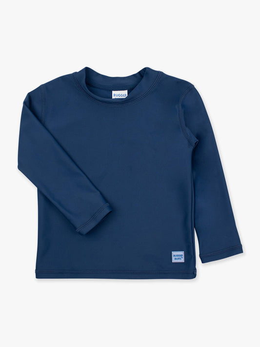 RuffleButts + RuggedButts - Boys Navy Long Sleeve Rash Guard