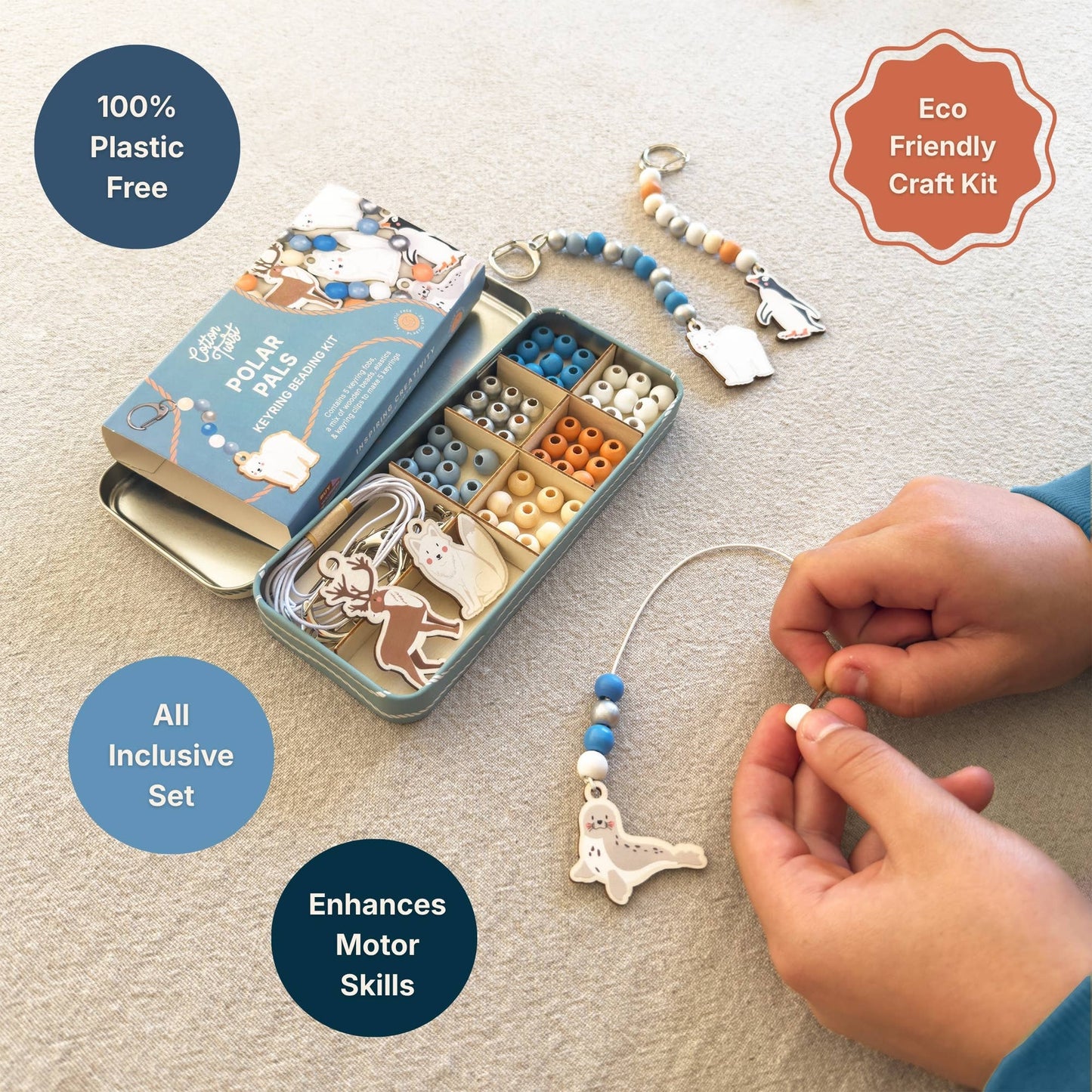Cotton Twist (WE PREPAY ALL USA DUTIES) - Polar Pals Keyring Kit