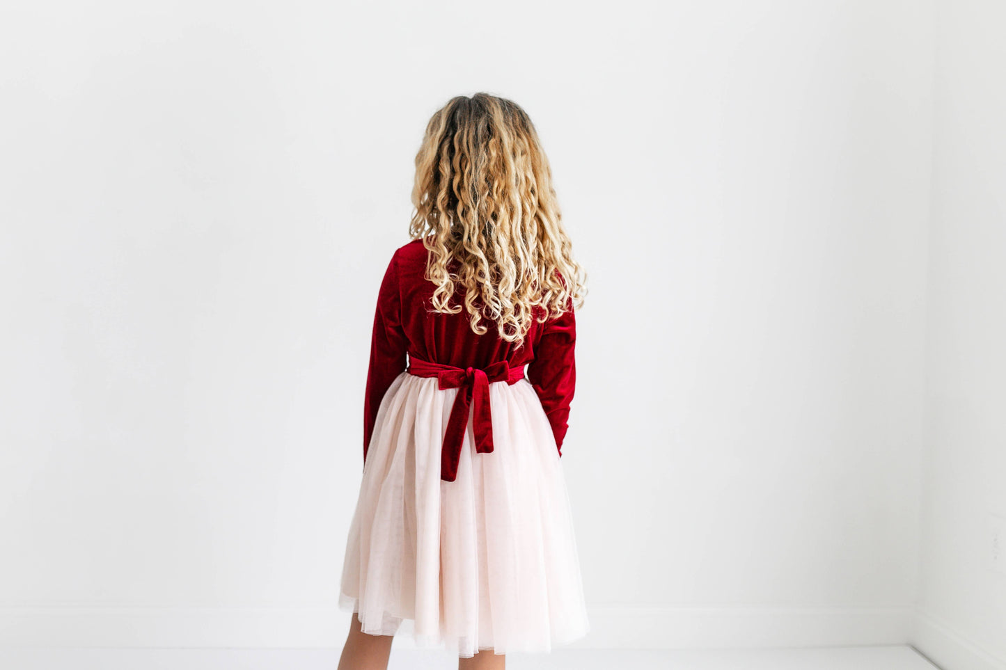 Oopsie Daisy - Girls Red Velvet Tulle Fancy Holiday Winter Party Dress