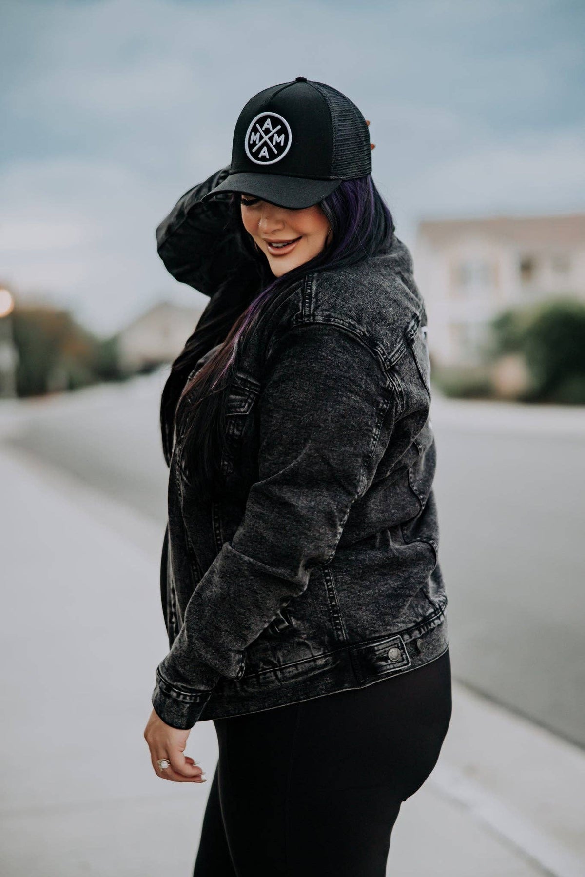 The Mama X™ Brand - Mama X™ Premium Canvas Trucker Hat- Black