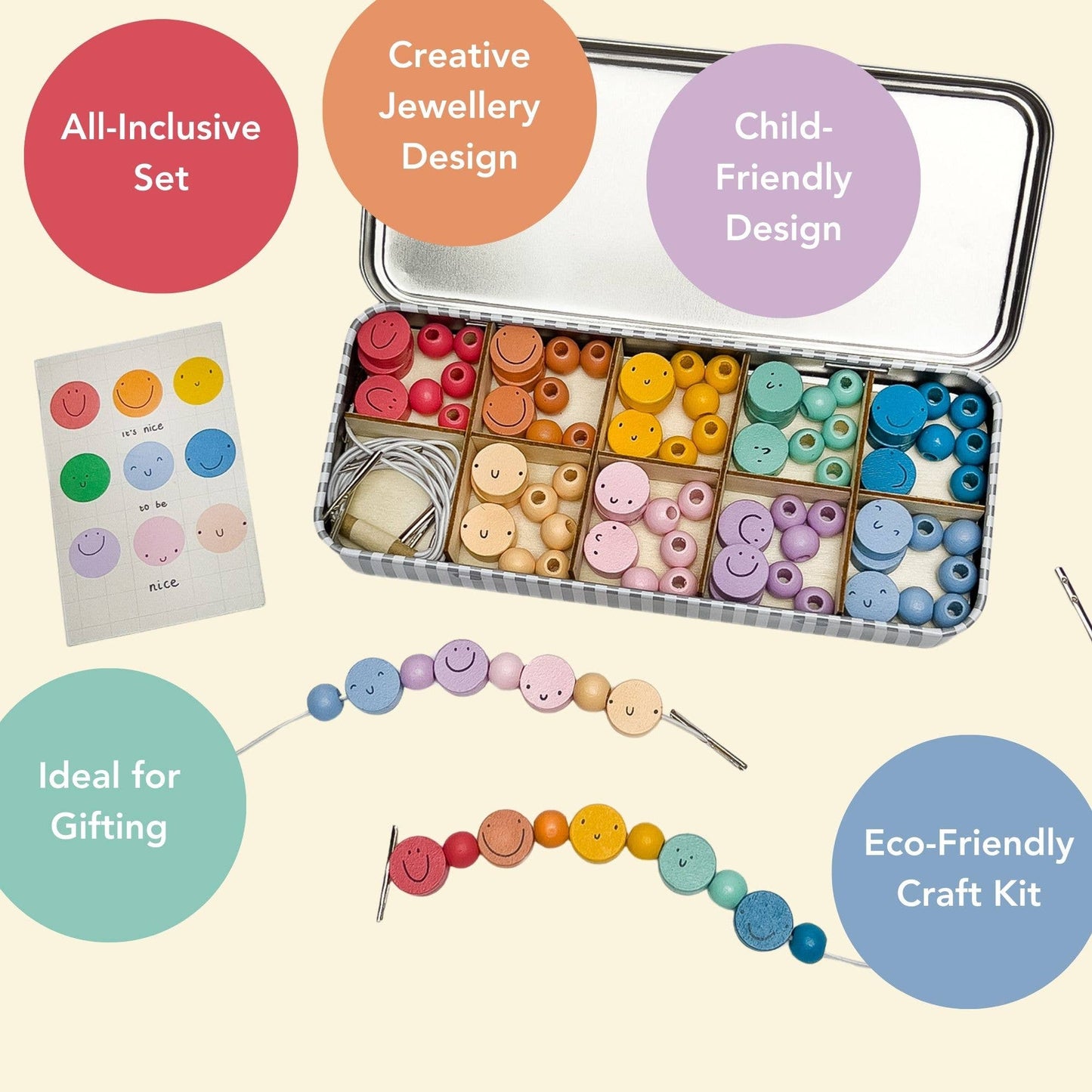 Cotton Twist - It's Nice To Be Nice Bracelet Beading Kit