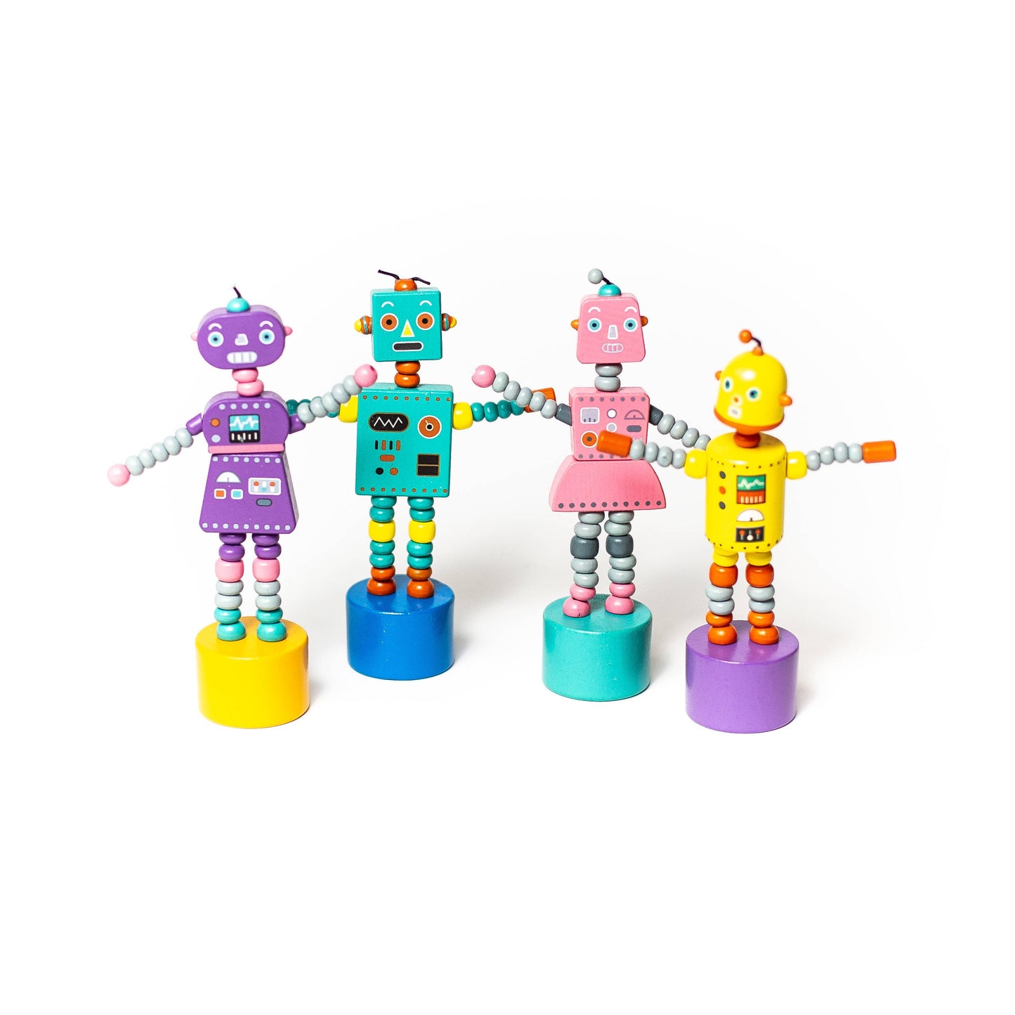 Jack Rabbit Creations - Retro Robot Push Puppets Refill - Set of 24