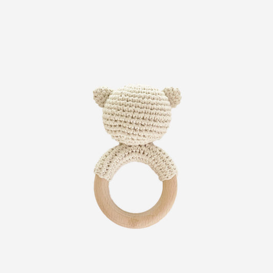 The Blueberry Hill - Teether Bear Cotton Rattle Baby Newborn Gift Toy
