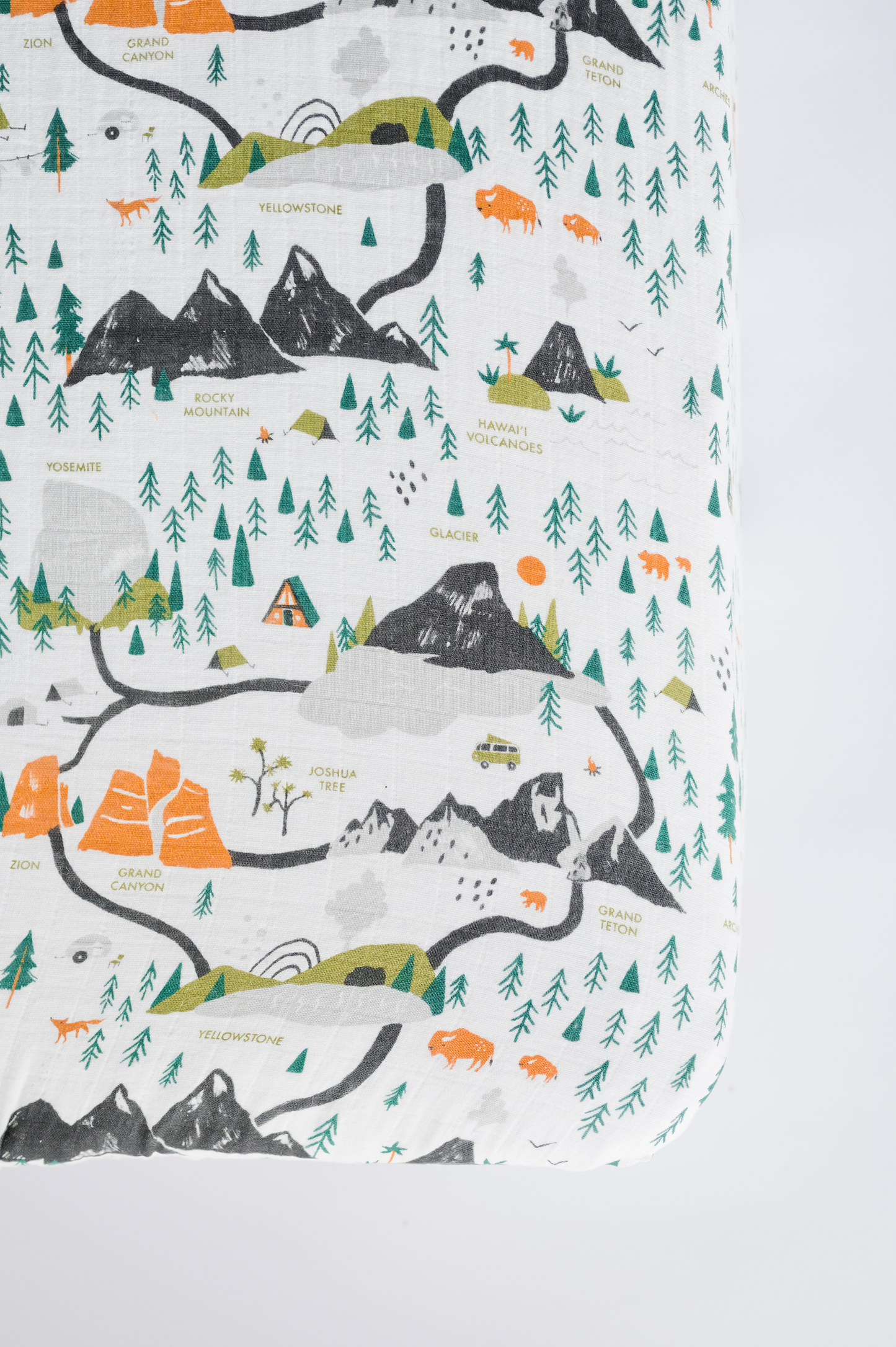 Clementine Kids - National Parks Crib Sheet