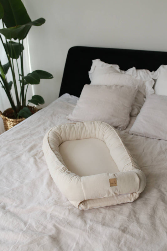 BABYLY - Babyly - toddler lounger washed cotton
