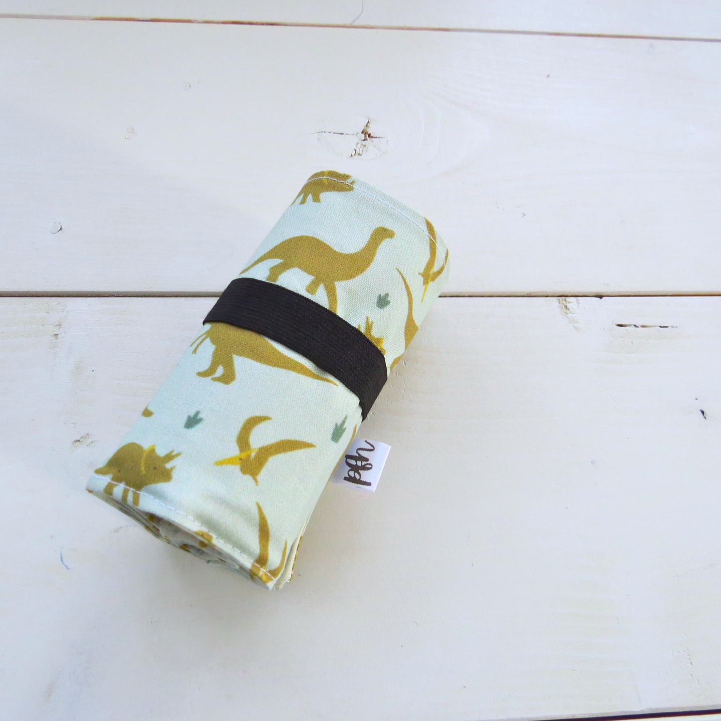 PaperFromHeaven - Dinosaur Crayon Roll-Up – Travel Art Organizer for Kids