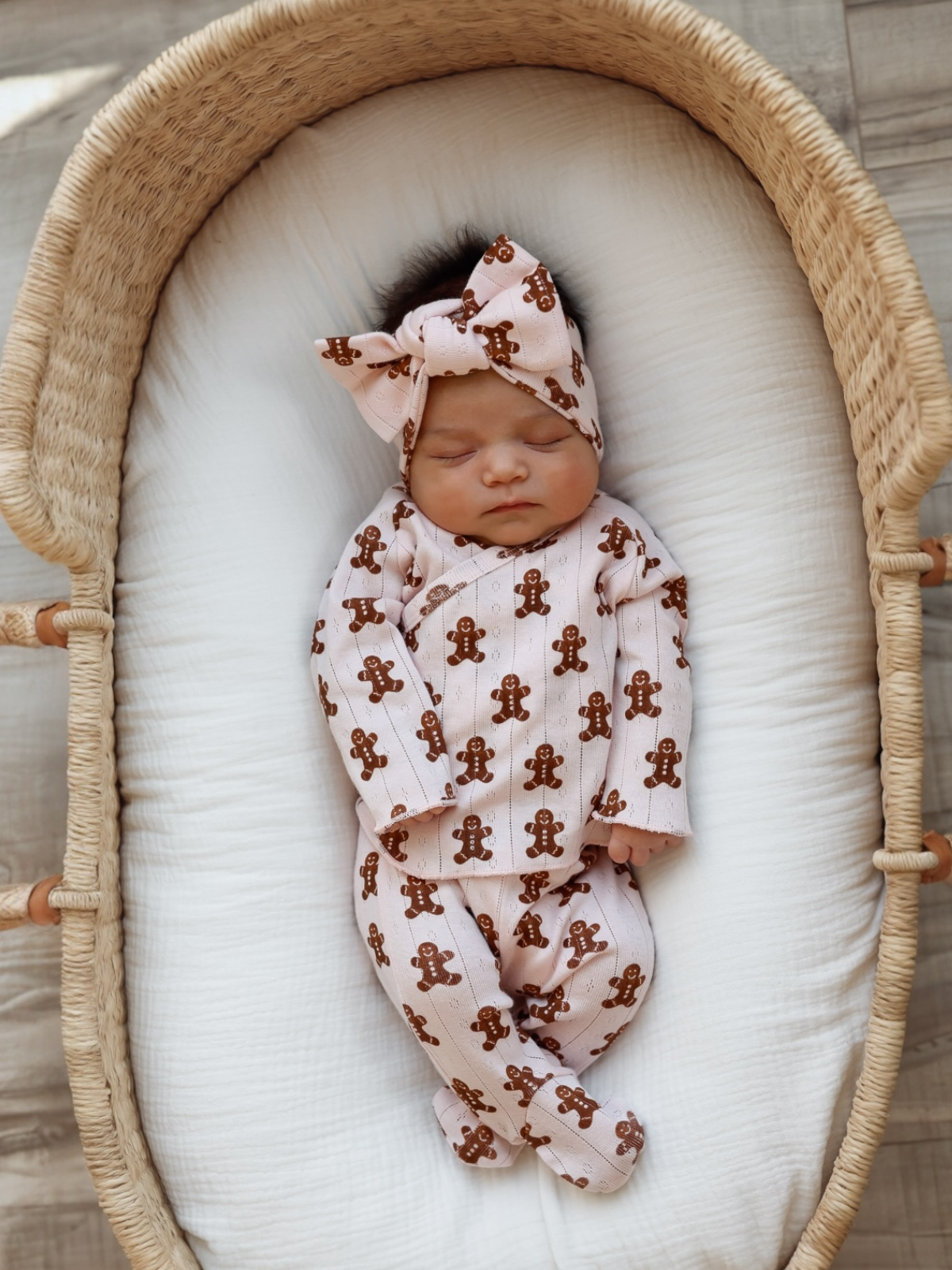 SIIX Collection - Blush Gingerbread / Organic Pointelle Newborn Set