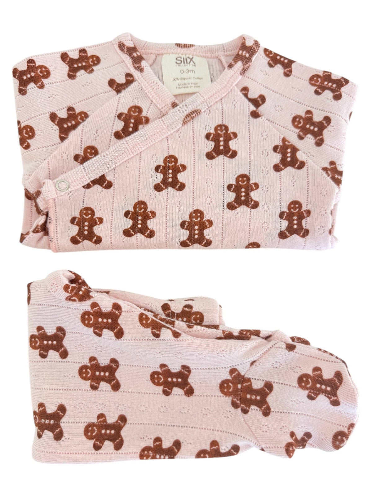 SIIX Collection - Blush Gingerbread / Organic Pointelle Newborn Set