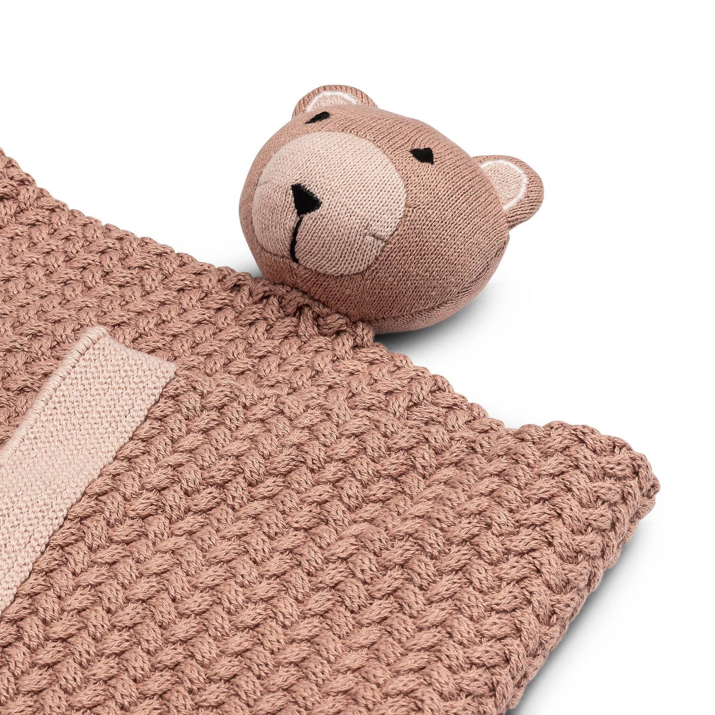 Crane Baby - Violet Knitted Teddy Bear Lovie Blanket