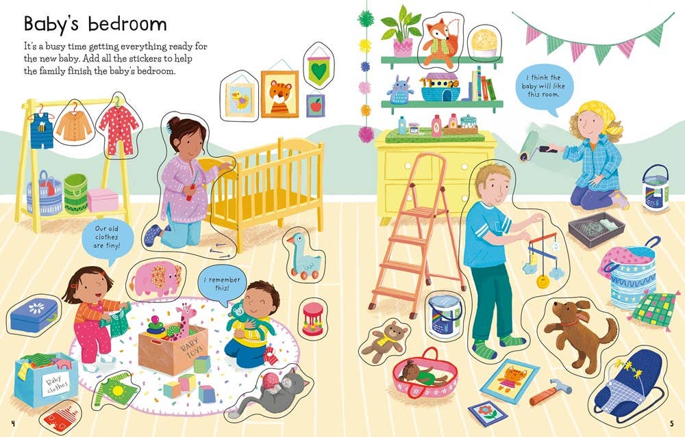 HarperCollins - First Sticker Book The New Baby : Usborne