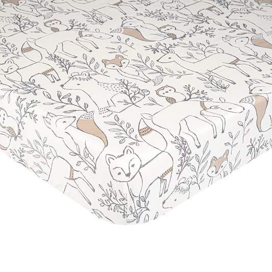 Crane Baby - Ezra Crib Sheet (Woodland)
