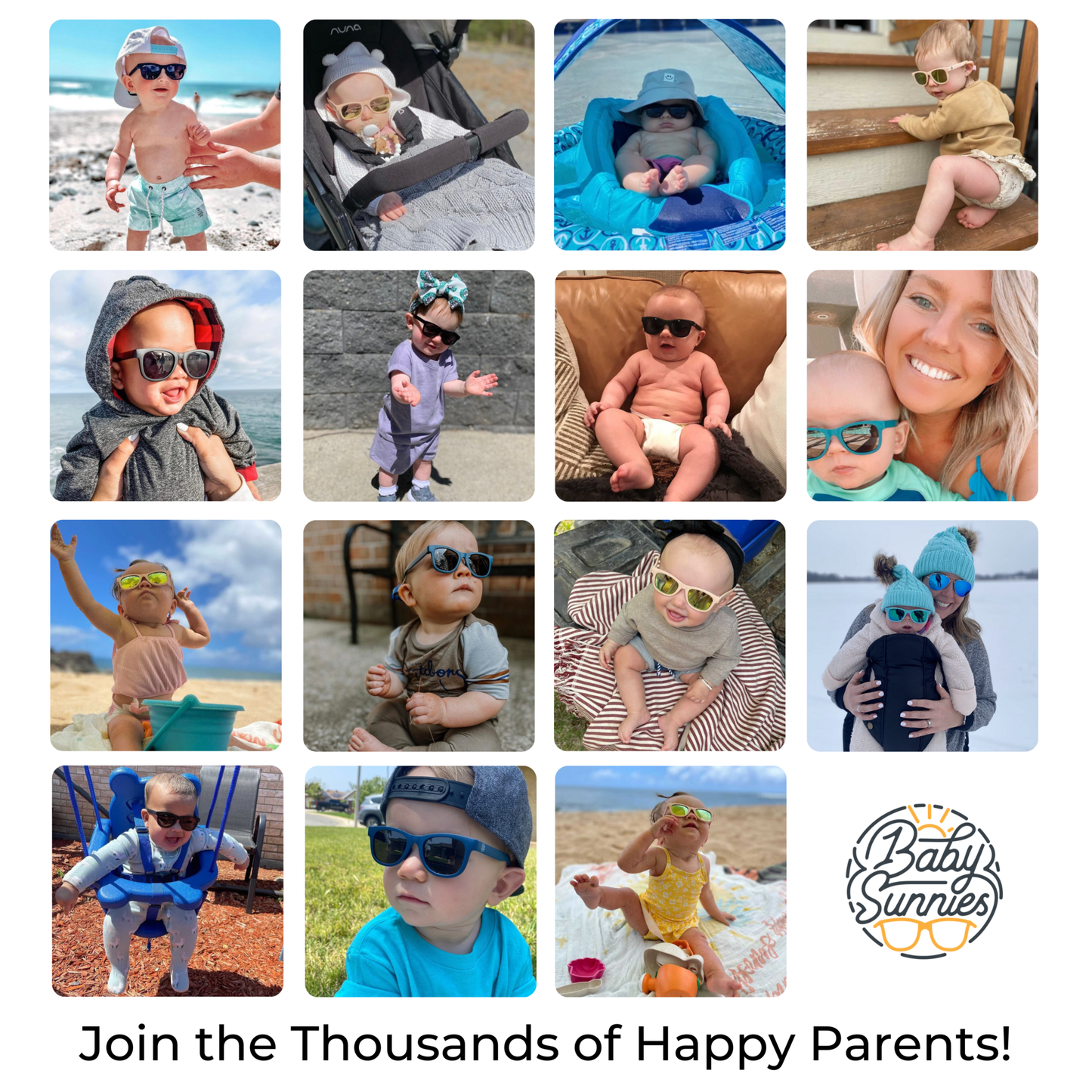 Baby Sunnies - Peach Flexible Polarized Baby Sunglasses with Strap 0-24 Months