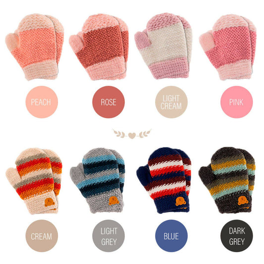 Wear Sierra - Soft Knit Mittens for Babies - Warm Unisex Mitten for Kids
