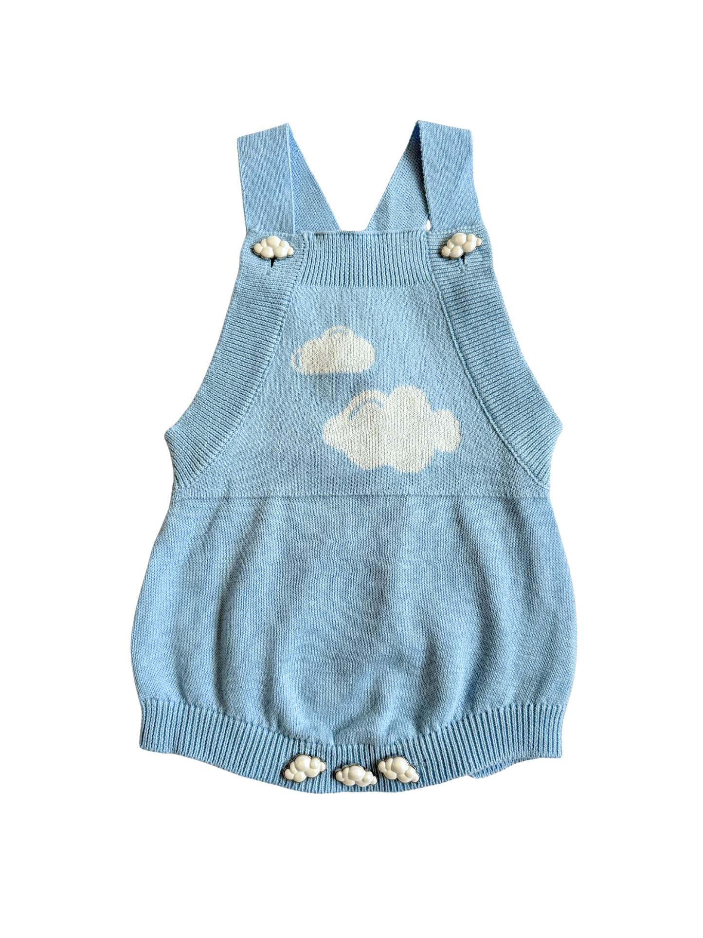 Luna + Luca - Cloud Dreams Romper - Powder Blue