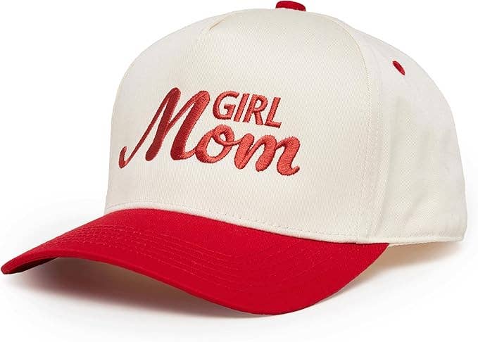 Funky Junque - Two Tone Cap - Girl Mom - Red/Beige
