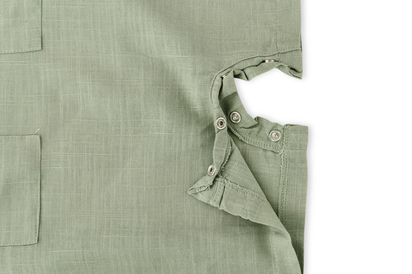 Babe Basics - Green Crop Linen Romper