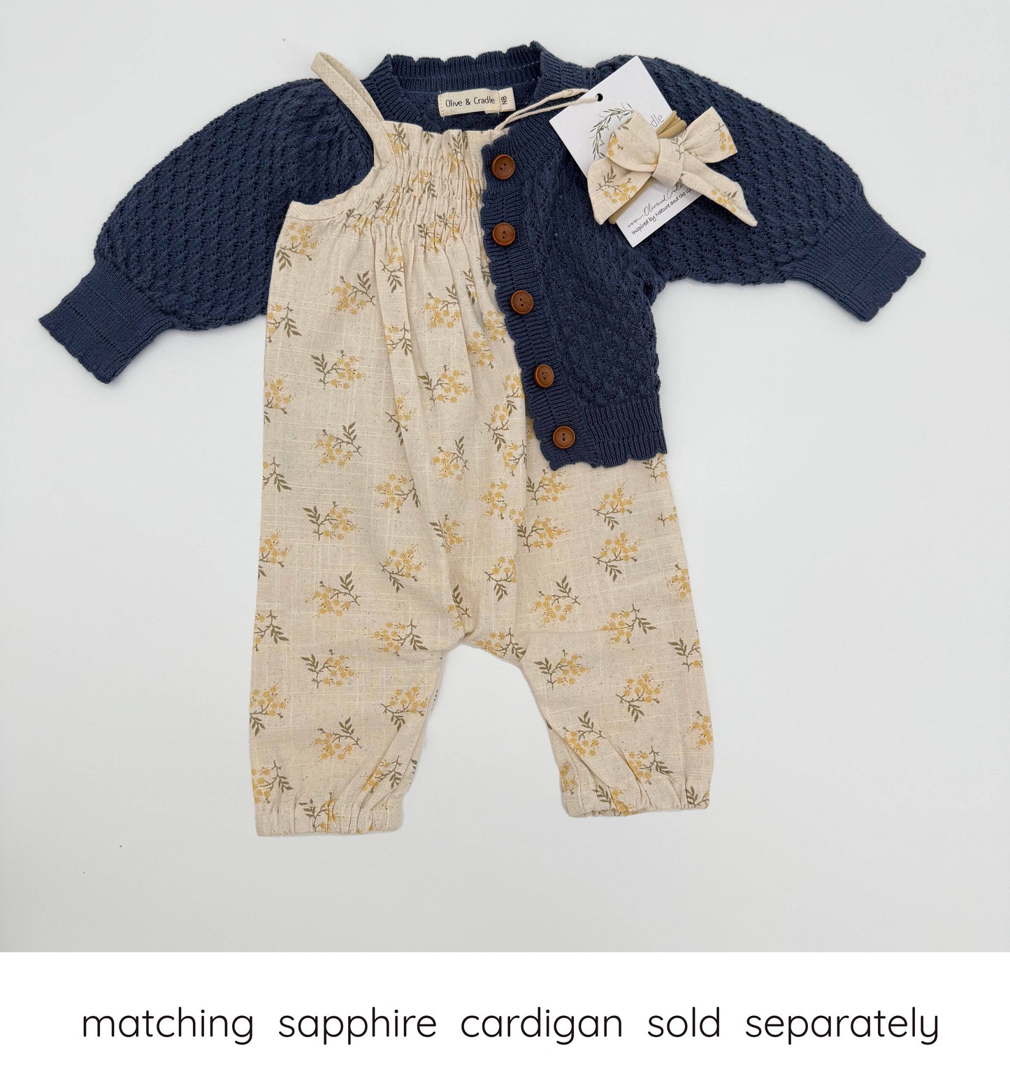OLIVE & CRADLE - Elsie Mustard Bloom Jumper