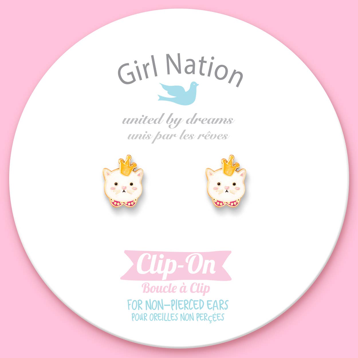 Girl Nation - CLIP ON Cutie Earrings | Kitty Princess