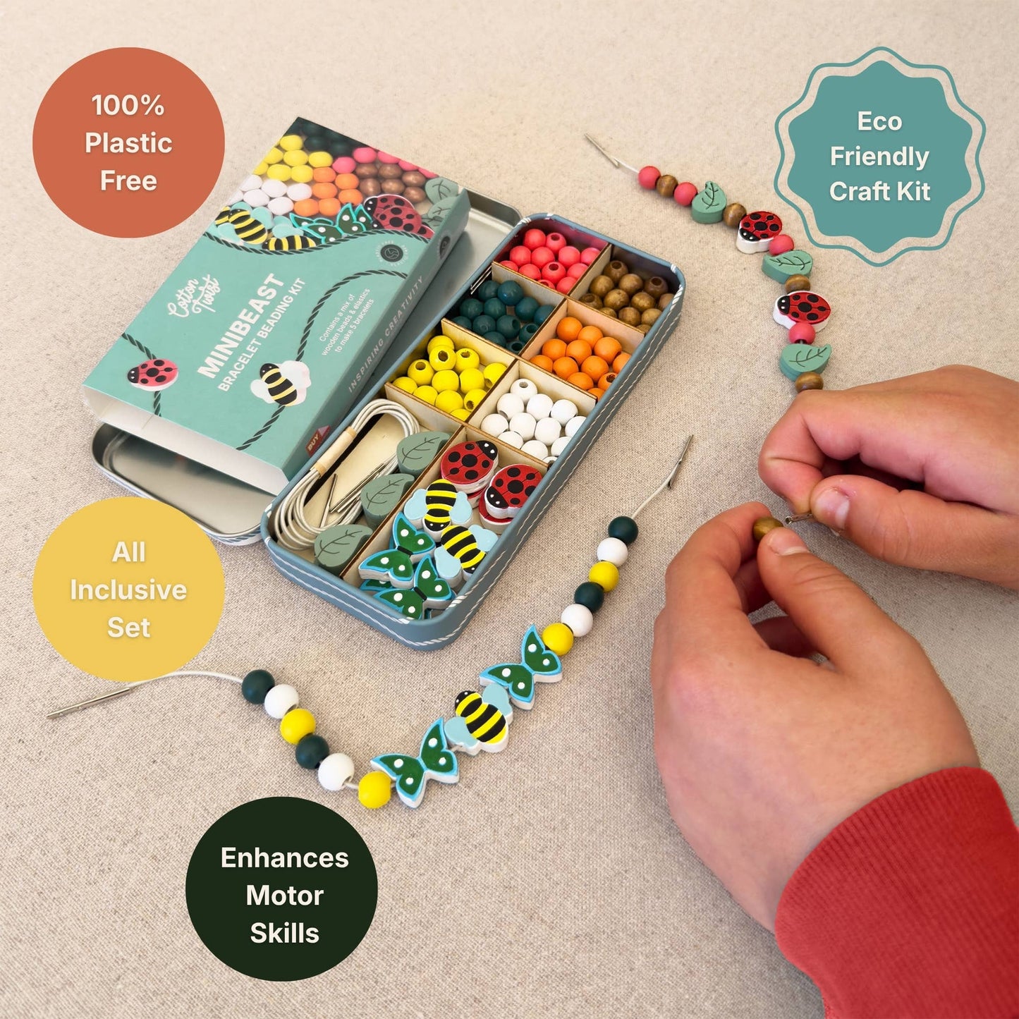 Cotton Twist (WE PREPAY ALL USA DUTIES) - Minibeast Bracelet Bead Kit
