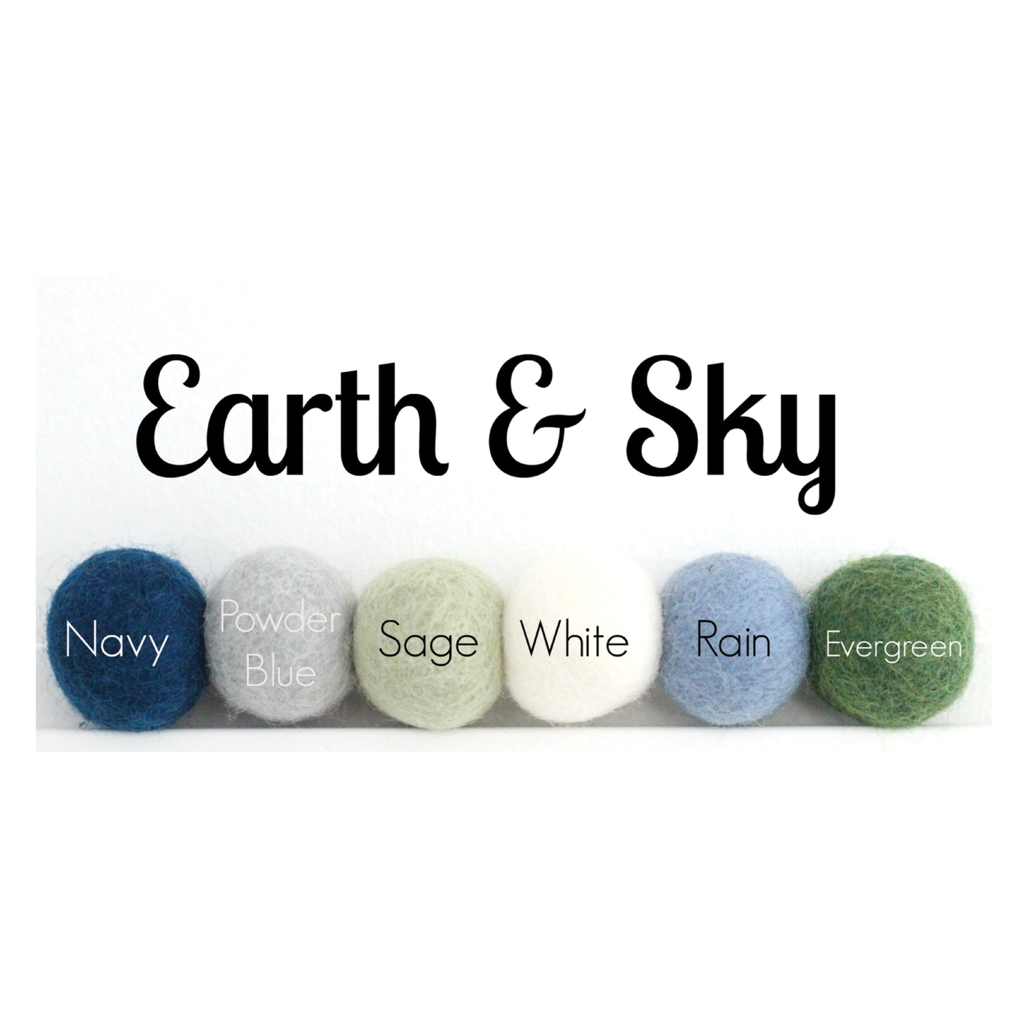 Sheep Farm Felt - Earth & Sky Felt Ball Garland