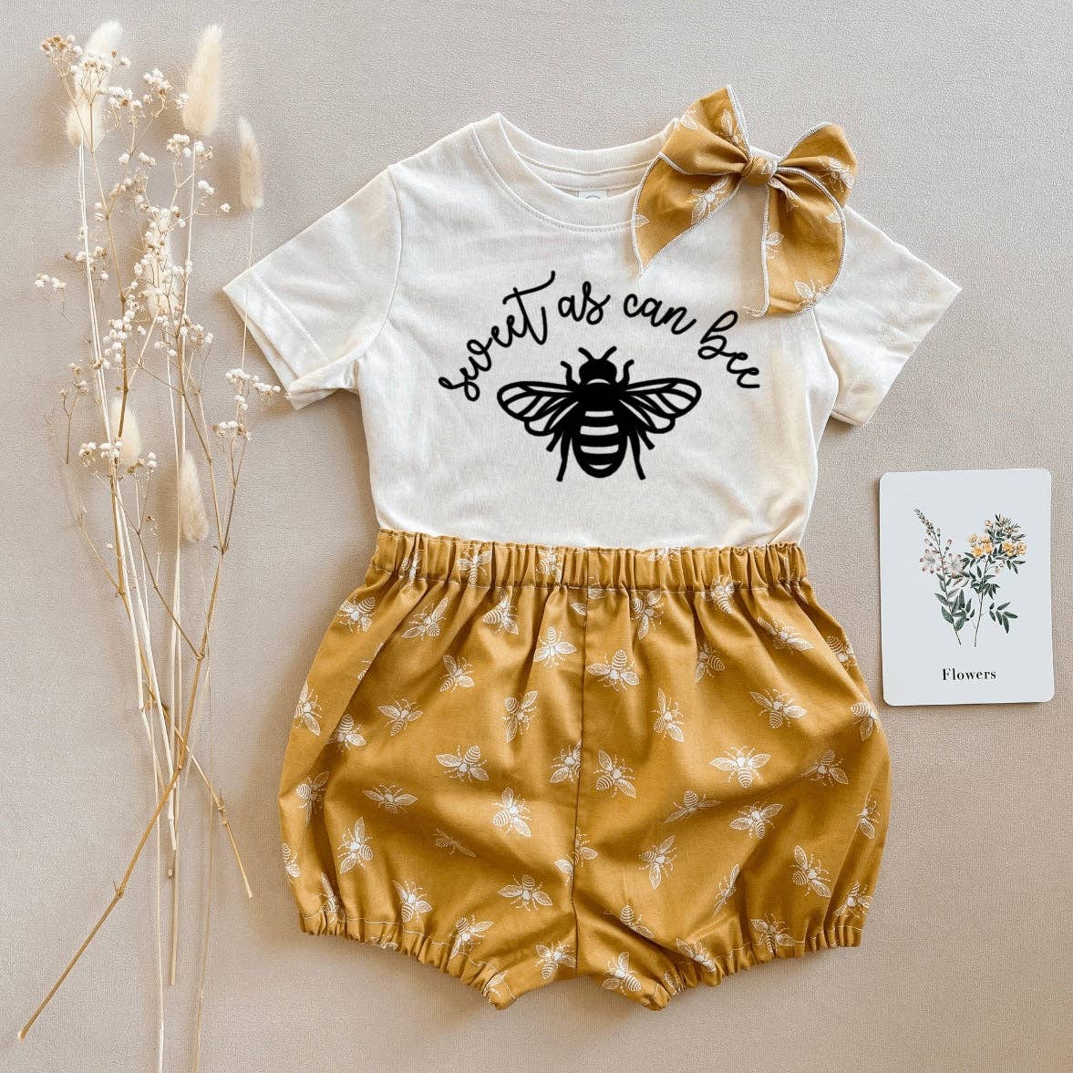 Wildflowers + Cotton - Sweet As Can Bee: Short Sleeve Onesie