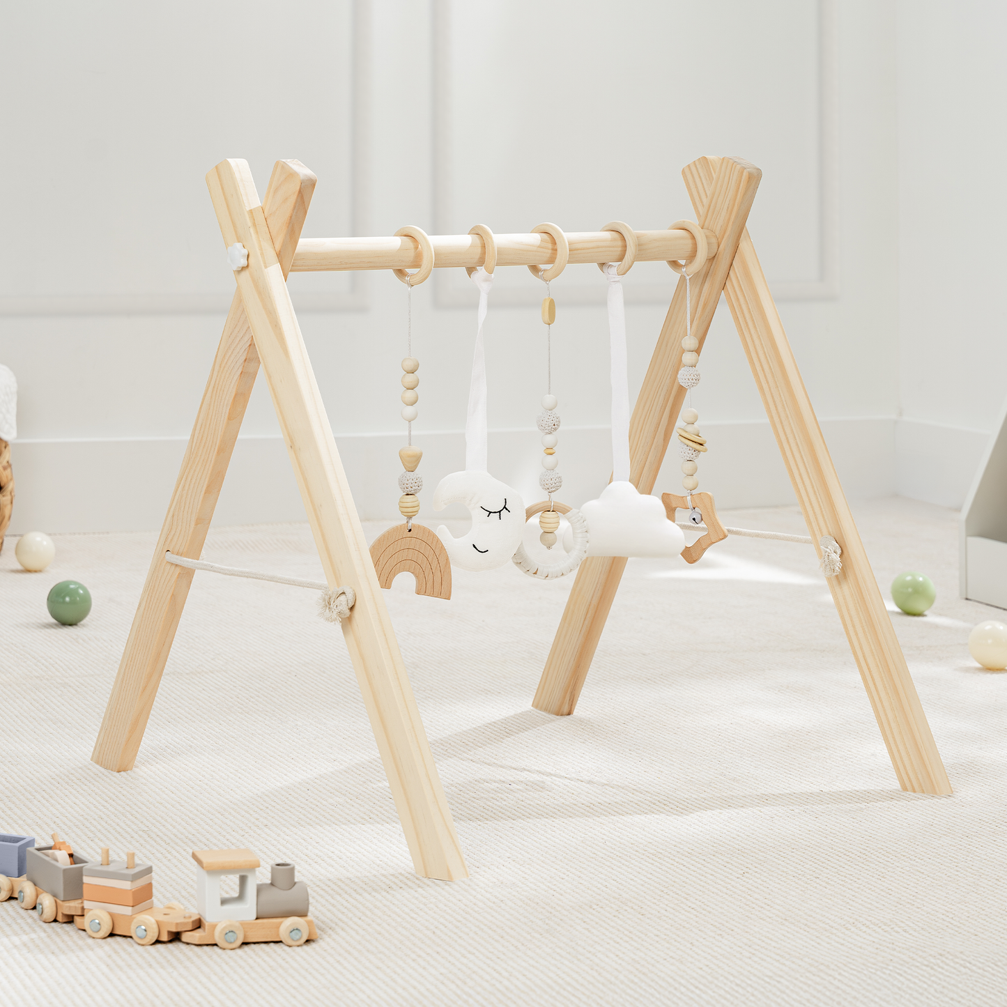 Comfy Cubs - Wooden Baby Play Gym, Baby Activity Gym by Comfy Cubs