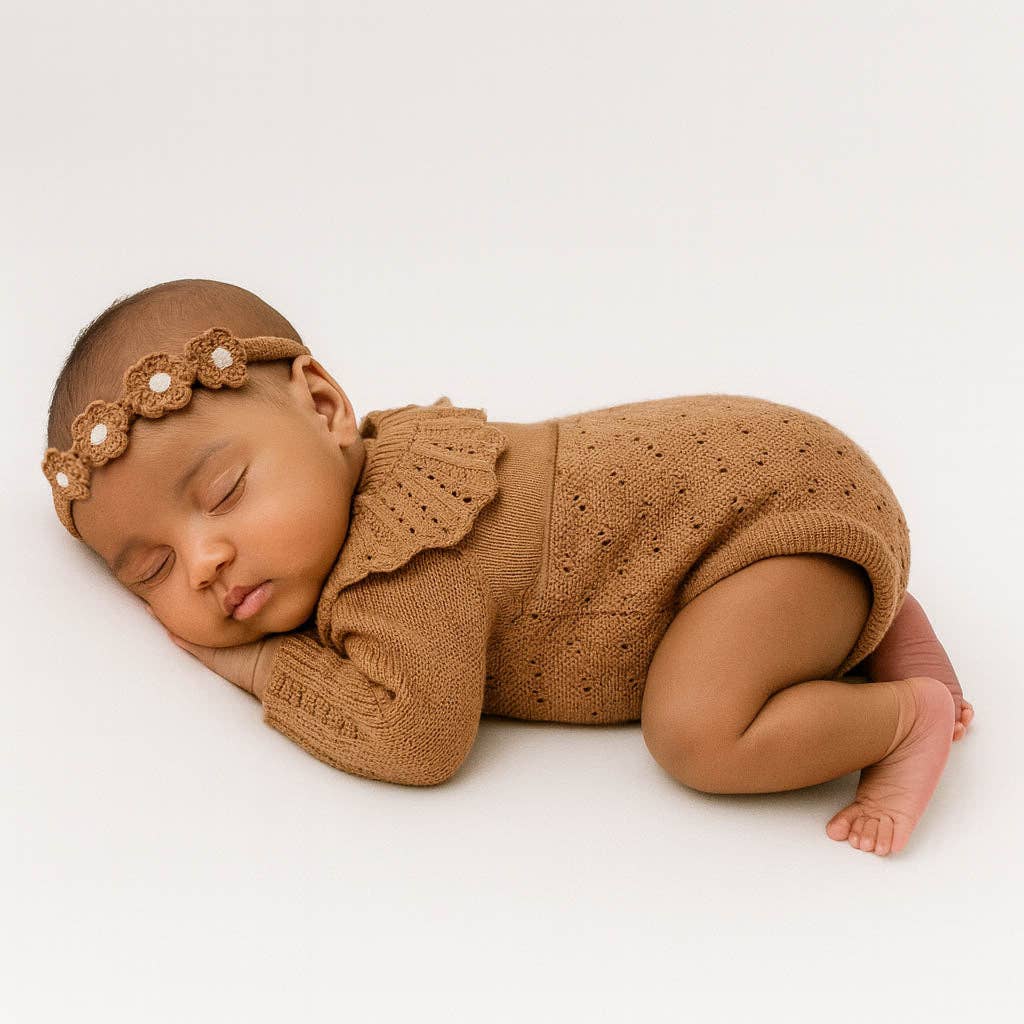 OLIVE & CRADLE - Tan Zori Romper