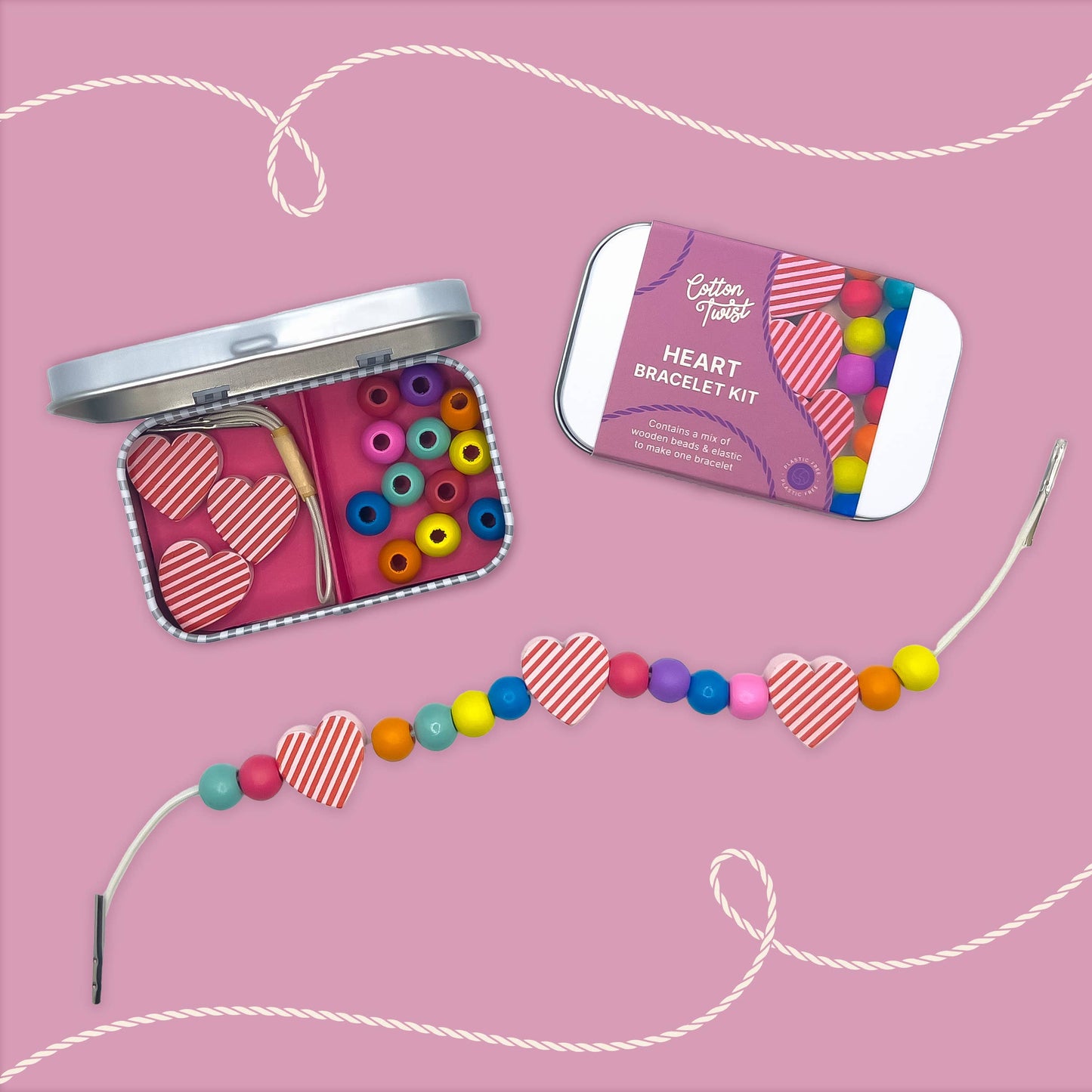 Cotton Twist - Heart Bracelet Gift Kit