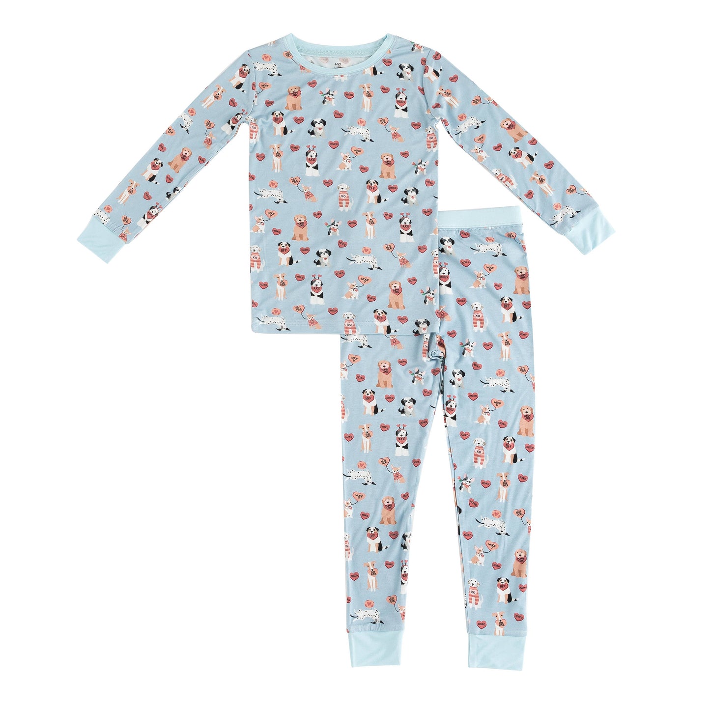 DreamLet - Pups & Kisses (Long Sleeve PJ) - Blue
