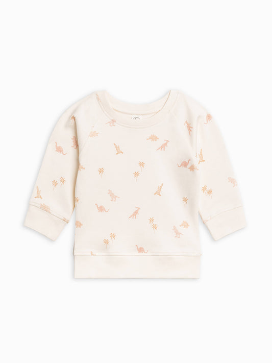 Colored Organics - Organic Baby and Kids Portland Pullover - Dino / Blush