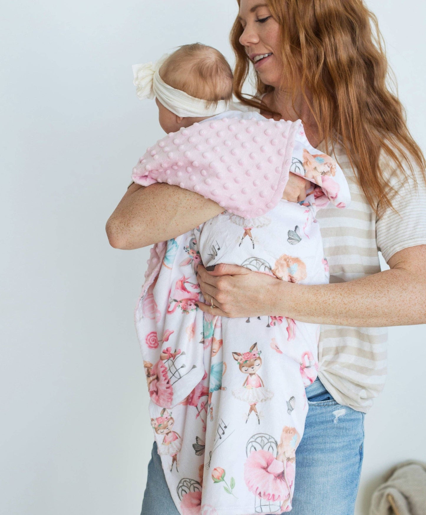Honey Lemonade - Baby & Toddler Minky Blanket - Ballerinas