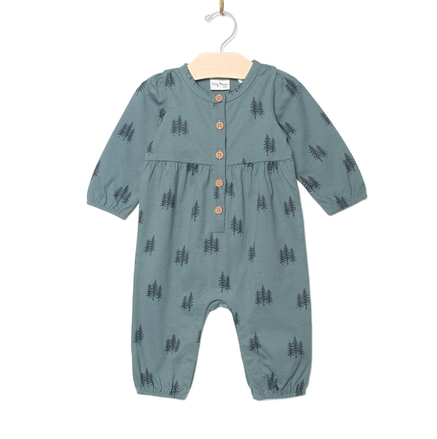 City Mouse Studio - Henley Long Leg Romper- Twilight Forest