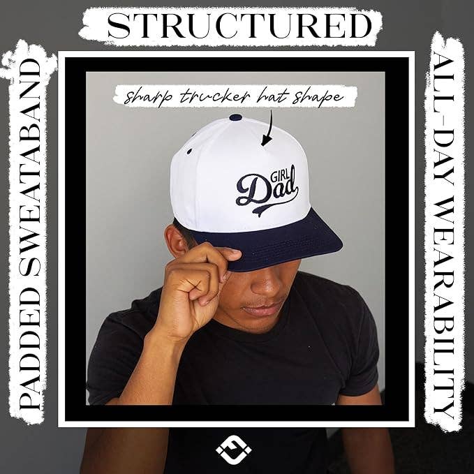Funky Junque - Two Tone Cap - Girl Dad - Navy/White