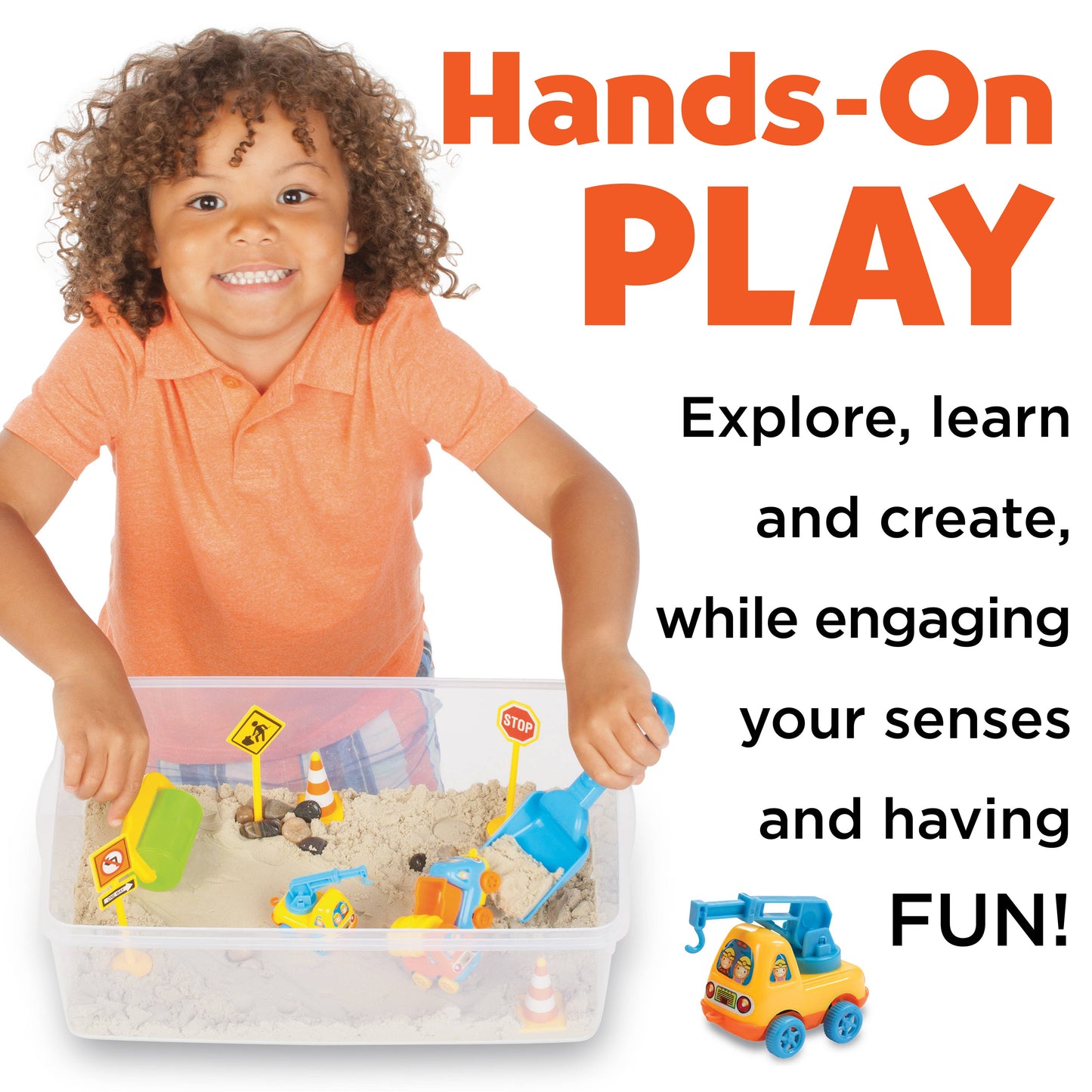 Faber-Castell / Creativity for Kids - Sensory Bin Construction Zone Activity Bin for Kids