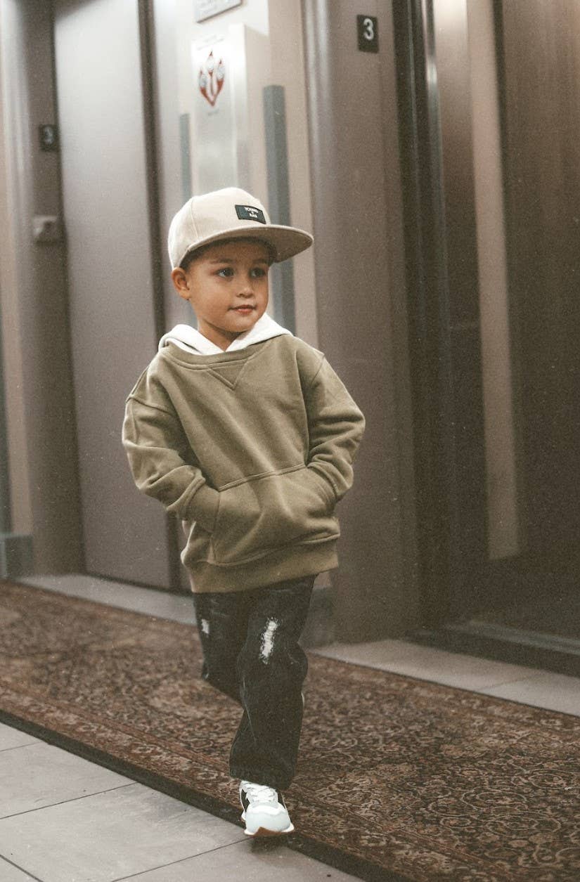 Lucky Link - Sage Green Crew-Neck Hoodie