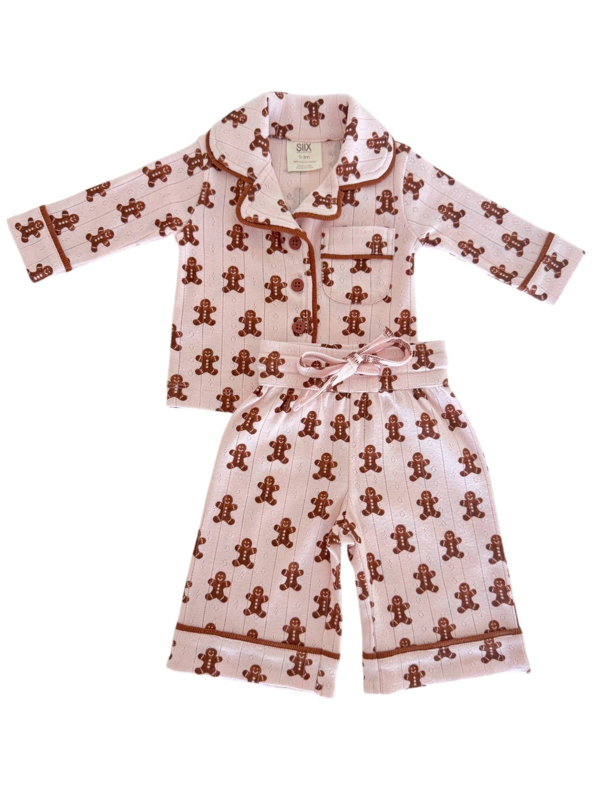SIIX Collection - Blush Gingerbread / Organic Pointelle Lounge Set