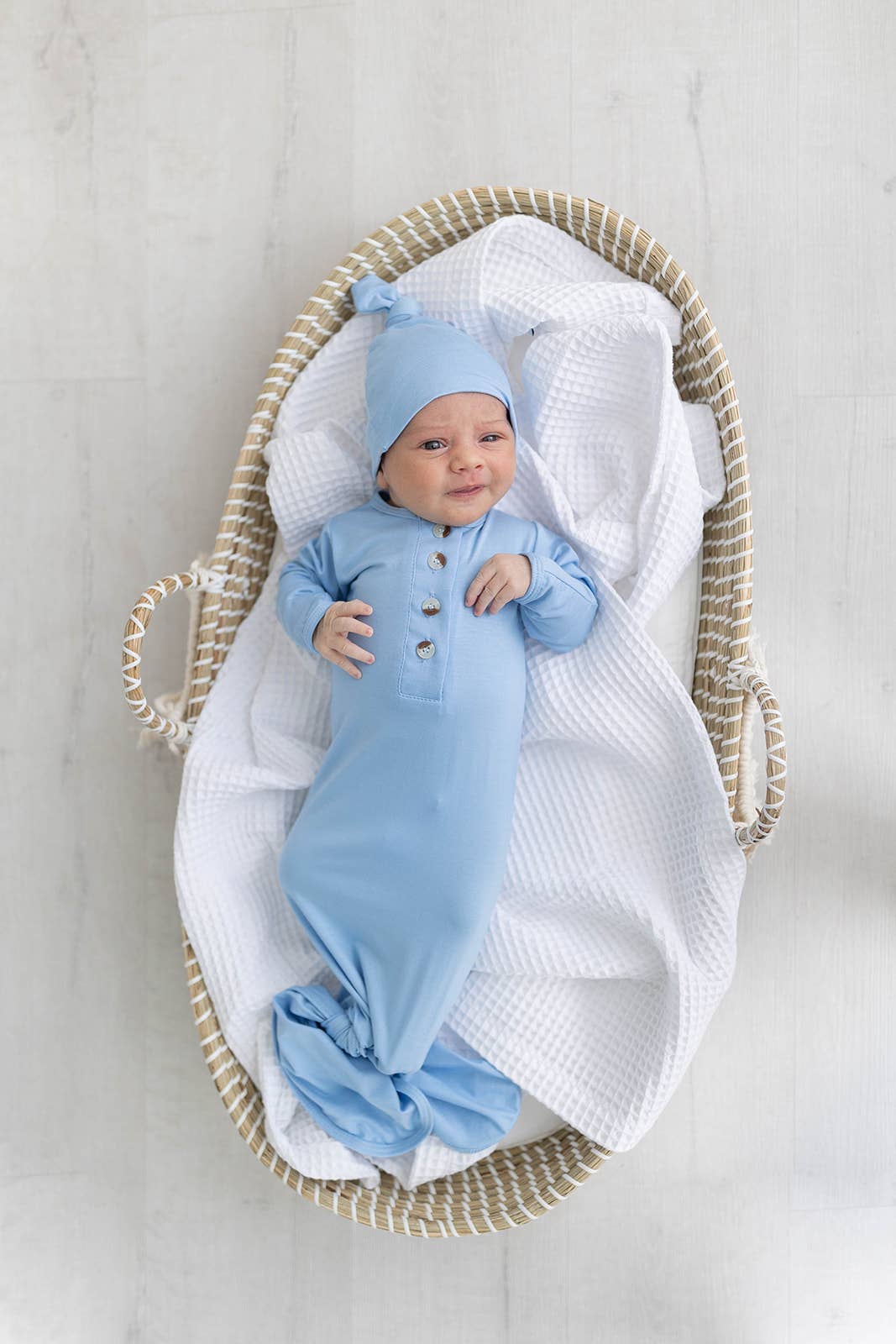 Stroller Society - Newborn Knotted Baby Gown and Hat Sets - Baby Clothing