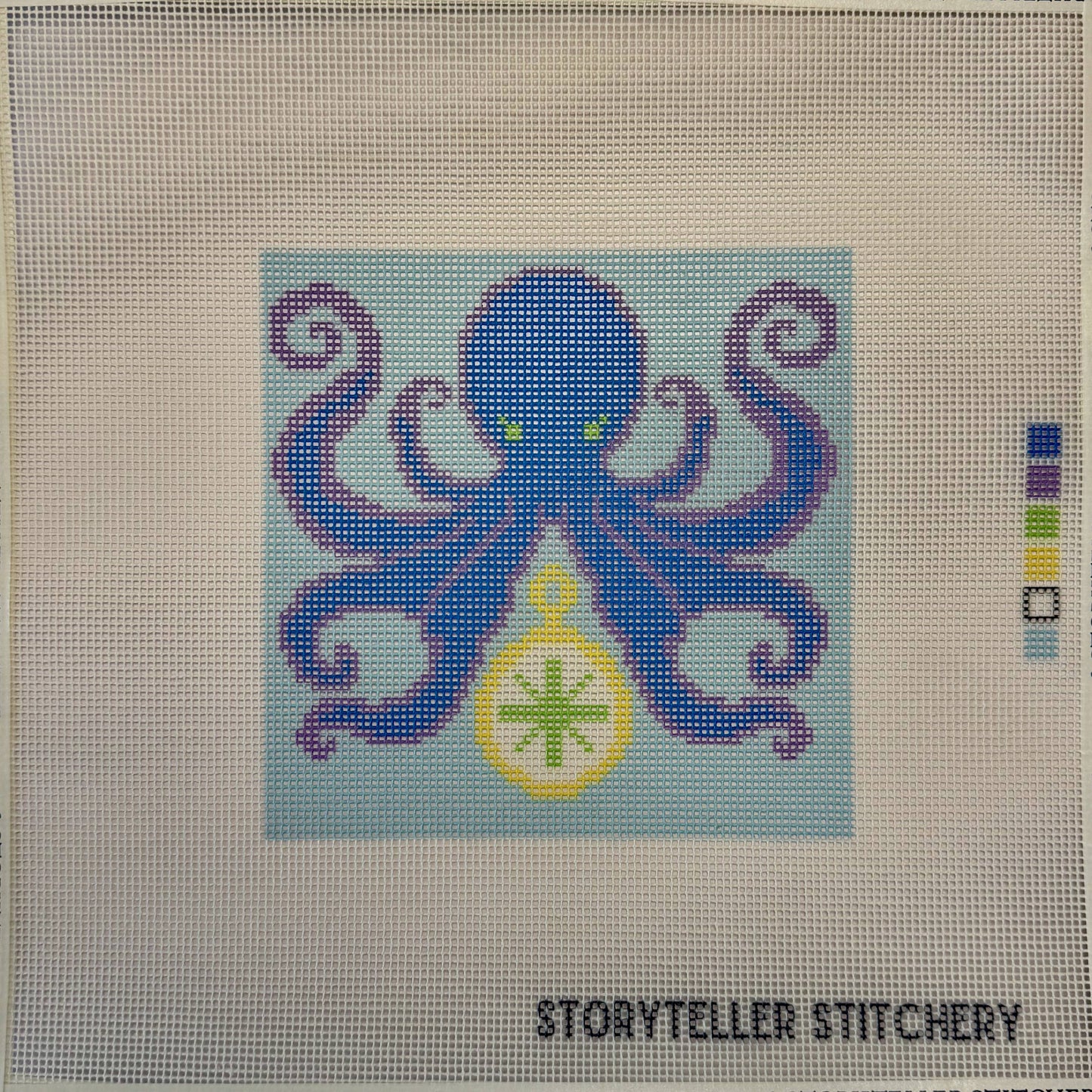 Storyteller Stitchery - Octopus — Modern Needlepoint Kit (Small Design)