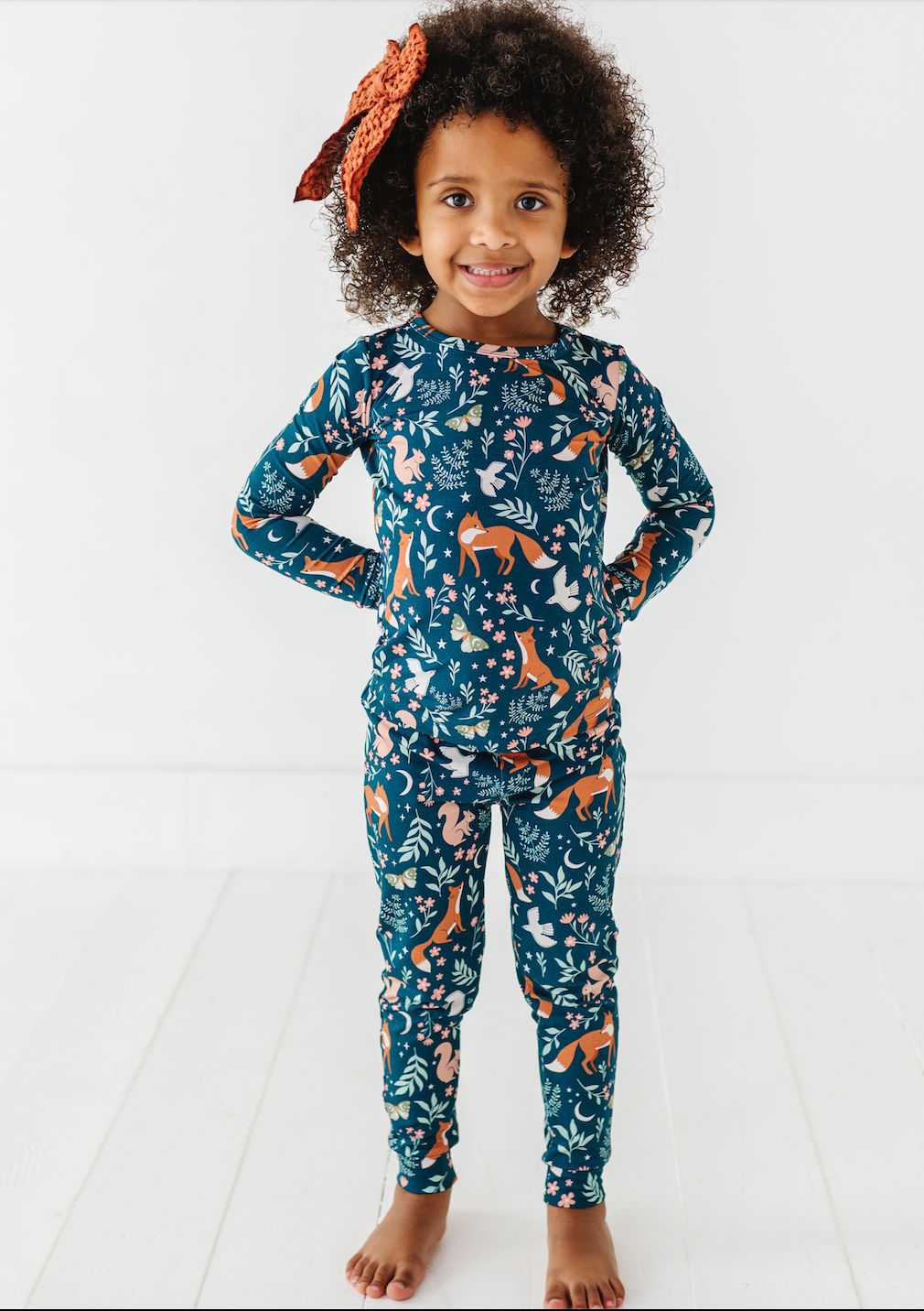Bird & Bean® - Kids Bamboo Pajamas - Woodland - Alice 